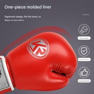 White And Silver Durable 8oz PU Leather Boxing Gloves - Padded & Ventilated for Training | Fitness Equipment Store