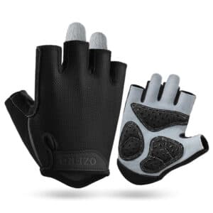 S Black Men's Summer Cycling Gloves - Breathable Half-Finger Non-Slip Fitness Training Gloves for Weightlifting