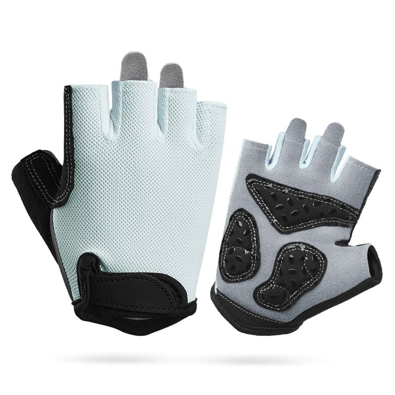 L Grey Children's Summer Cycling Gloves - Breathable Half-Finger Non-Slip Fitness Training Gloves for Weightlifting 1 L Grey Children's Summer Cycling Gloves - Breathable Half-Finger Non-Slip Fitness Training Gloves for Weightlifting
