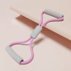 2PCS Purple 20 Pounds Back Stretching Resistance Band - 20x15x5cm Shoulder & Back Trainer with 8-Shaped Pull Rope for Home Workout