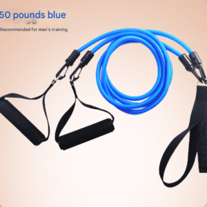 Blue Handle Model [Training Strength] [50lbs] Swim Resistance Band Trainer - Dry-Land Arm Strength & Stroke Exercise Cords