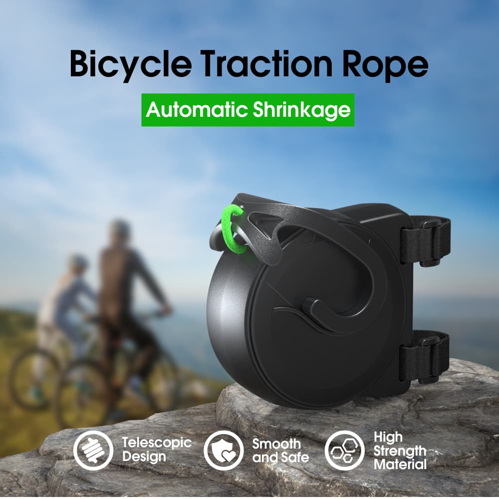Bike Tow Strap with Automatic Shrinkage - Parent-Child Cycling Assist Rope (450lbs Capacity) 3 Bike Tow Strap with Automatic Shrinkage - Parent-Child Cycling Assist Rope (450lbs Capacity) - Image 3