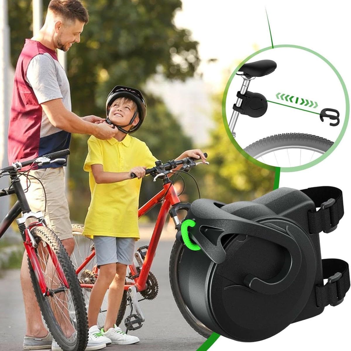 Bike Tow Strap with Automatic Shrinkage - Parent-Child Cycling Assist Rope (450lbs Capacity) 4 Bike Tow Strap with Automatic Shrinkage - Parent-Child Cycling Assist Rope (450lbs Capacity) - Image 4
