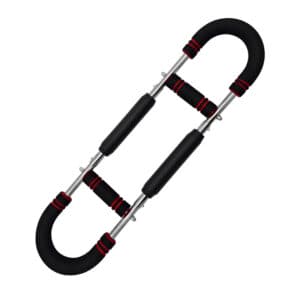 Red Black Adjustable U-Shaped Arm Exerciser - For Home Fitness Strength Training (30kg)