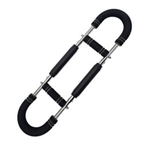 Gray black Adjustable U-Shaped Arm Exerciser - For Home Fitness Strength Training (30kg)
