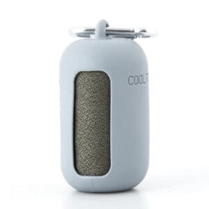 Grey Quick Dry Cooling Towel Set (2 Pack) - Microfiber Sport Towels with Silicone Cases & Carabiners