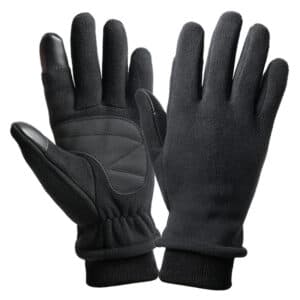 S Black Warm Windproof Touchscreen Gloves - Anti-Slip Grip for Winter Cycling & Outdoor Sports