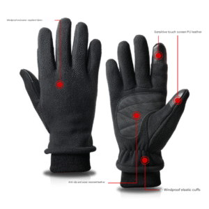 M Black Warm Windproof Touchscreen Gloves - Anti-Slip Grip for Winter Cycling & Outdoor Sports | Fitness Equipment Store