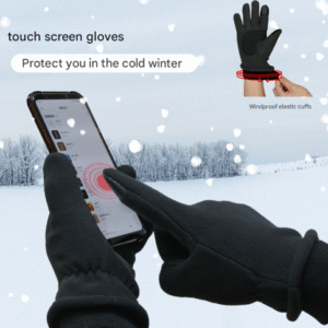 M Black Warm Windproof Touchscreen Gloves - Anti-Slip Grip for Winter Cycling & Outdoor Sports | Fitness Equipment Store