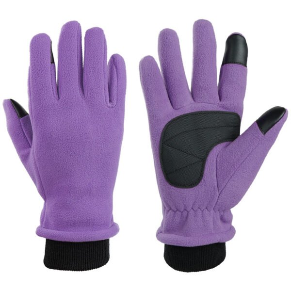 S Purple Warm Windproof Touchscreen Gloves - Anti-Slip Grip for Winter Cycling & Outdoor Sports | Fitness Equipment Store