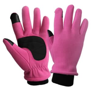 XL Pink Warm Windproof Touchscreen Gloves - Anti-Slip Grip for Winter Cycling & Outdoor Sports