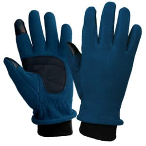 M Navy Blue Warm Windproof Touchscreen Gloves - Anti-Slip Grip for Winter Cycling & Outdoor Sports
