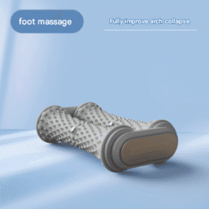 Grey Ergonomic Dual Foot Massage Roller - Deep Tissue Relief for Plantar Fasciitis, Arch Pain & Tired Feet