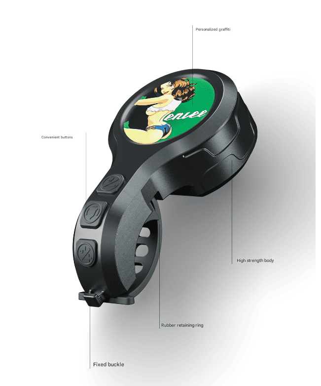 Black Style D Ultra-Loud Electric Bike Horn - 130dB USB Rechargeable, IPX6 Waterproof, Easy Mount Bicycle Safety Bell 6 Black Style D Ultra-Loud Electric Bike Horn - 130dB USB Rechargeable, IPX6 Waterproof, Easy Mount Bicycle Safety Bell - Image 6