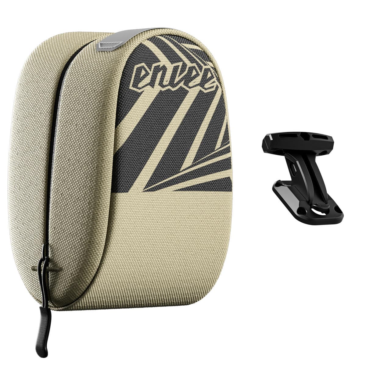 Khaki Compact Bike Saddle Bag - Quick-Release Water-Resistant Tail Pouch with Reflective Accents 1 Khaki Compact Bike Saddle Bag - Quick-Release Water-Resistant Tail Pouch with Reflective Accents