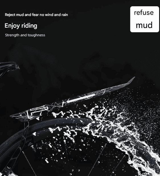 Style E Black Lightweight Bicycle Rear Mudguard - Adjustable PP5 Fender for MTB, Road & Folding Bikes (NOT for V-Brakes) 5 Style E Black Lightweight Bicycle Rear Mudguard - Adjustable PP5 Fender for MTB, Road & Folding Bikes (NOT for V-Brakes) - Image 5
