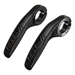 Black Ultralight Ergonomic Bike Bar Ends - High-Strength Composite Horn Grips (22.2mm)