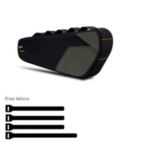 Black and Green Waterproof Bicycle Frame Bag - 2.5L Slim Top Tube Storage Pouch for Cycling Essentials