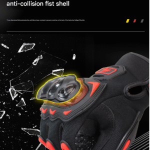 Size M Black Protective Motorcycle Riding Gloves - Hard Knuckle Armour & Touchscreen Fingertips | Fitness Equipment Store