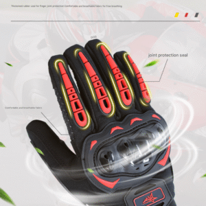 Size M Black Protective Motorcycle Riding Gloves - Hard Knuckle Armour & Touchscreen Fingertips | Fitness Equipment Store
