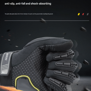Size M Black Protective Motorcycle Riding Gloves - Hard Knuckle Armour & Touchscreen Fingertips | Fitness Equipment Store