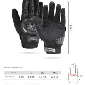 Size M Green and Black Protective Motorcycle Riding Gloves - Hard Knuckle Armour & Touchscreen Fingertips | Fitness Equipment Store