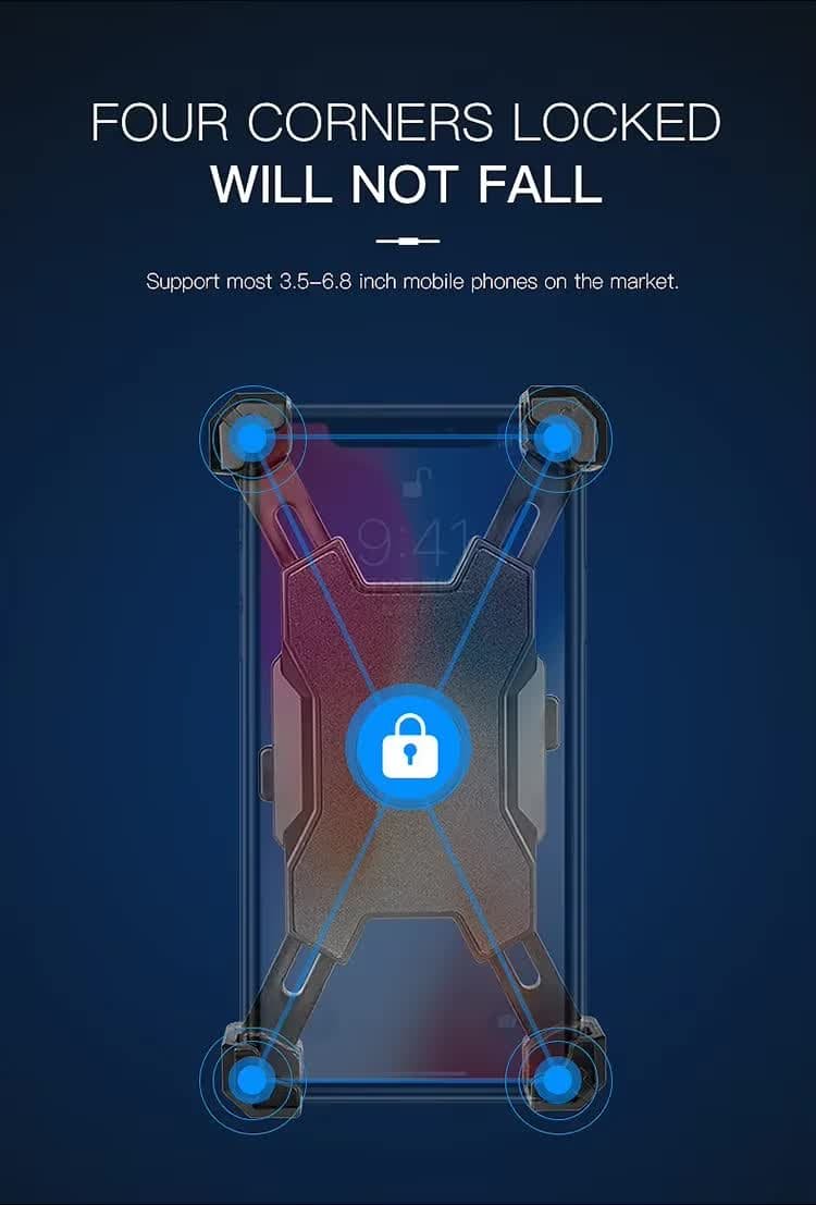 Yellow and Black Secure Grip Bike Phone Mount - Adjustable 360 Rotation Bicycle Handlebar Holder, Universal Cradle for MTB & Road Cycling 3 Yellow and Black Secure Grip Bike Phone Mount - Adjustable 360 Rotation Bicycle Handlebar Holder, Universal Cradle for MTB & Road Cycling - Image 3