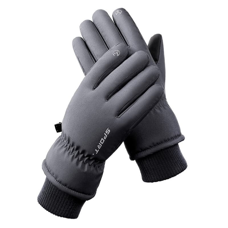 Men's Grey Top-Rated Waterproof Touchscreen Ski Gloves - Fleece-Lined for Men & Women 1 Men's Grey Top-Rated Waterproof Touchscreen Ski Gloves - Fleece-Lined for Men & Women