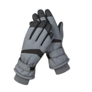 Men's Black-grey Color Combination Top-Rated Waterproof Touchscreen Ski Gloves - Fleece-Lined for Men & Women