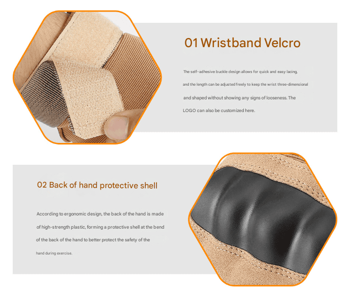 XL Khaki Hard Knuckle Tactical Gloves - Full-Finger Protective Gear for Motorcycle, Cycling & Outdoor Sports 4 XL Khaki Hard Knuckle Tactical Gloves - Full-Finger Protective Gear for Motorcycle, Cycling & Outdoor Sports - Image 4