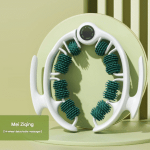 Green Ergonomic U-Shape Leg Roller 360 Degree Massager for Muscle Relief Fitness Yoga