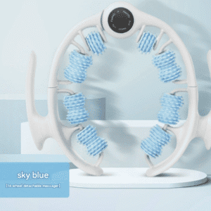 Blue Ergonomic U-Shape Leg Roller 360 Degree Massager for Muscle Relief Fitness Yoga