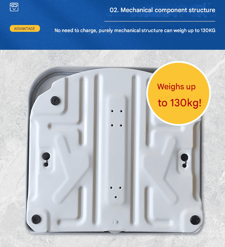 Blue Classic Mechanical Bathroom Scale - Battery-Free Analog Body Weight Scale with Non-Slip Platform 3 Blue Classic Mechanical Bathroom Scale - Battery-Free Analog Body Weight Scale with Non-Slip Platform - Image 3