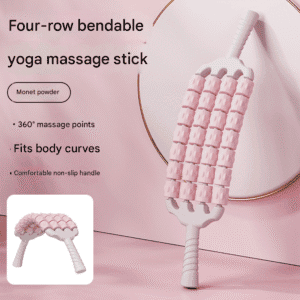 Pink Four-Row Bendable Massage Roller - Muscle Relaxation and Sensory Integration Training for Children