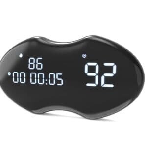 Smart Fitness Heart Rate Monitor Chest Strap with Data Display - IP67 Waterproof, Rechargeable, BLE & ANT+(black)