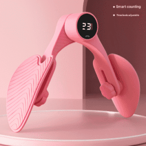 Pink Smart Kegel & Thigh Master with Counter - Adjustable Pelvic Floor Strengthening Device for Women, Inner Thigh & Glute Toner