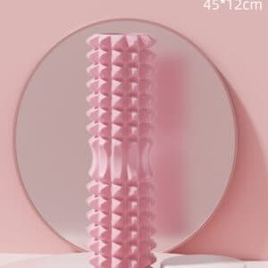 Pink High-Density 3D Trigger Point Foam Roller - Solid Core Massager for Deep Tissue Muscle Recovery & Yoga