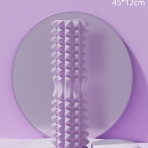 Purple High-Density 3D Trigger Point Foam Roller - Solid Core Massager for Deep Tissue Muscle Recovery & Yoga
