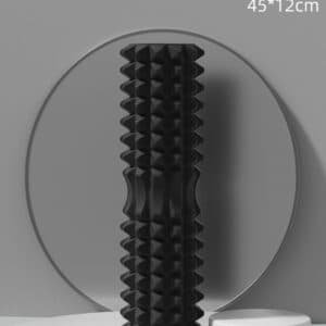 Black High-Density 3D Trigger Point Foam Roller - Solid Core Massager for Deep Tissue Muscle Recovery & Yoga