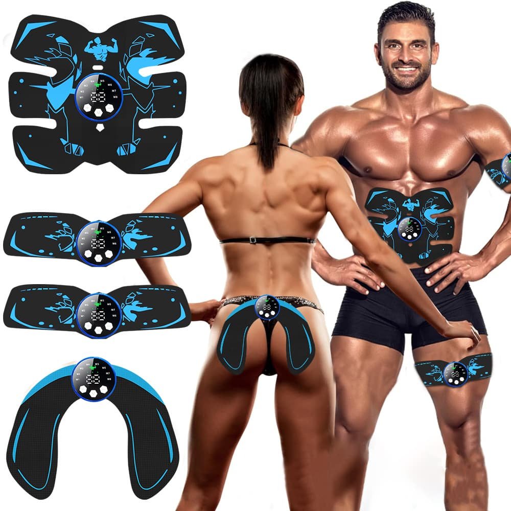 Black and Blue Ultimate EMS Muscle Stimulator Kit - USB Rechargeable Abdominal & Full Body Toner for Abs, Arms, and Glutes 2 Black and Blue Ultimate EMS Muscle Stimulator Kit - USB Rechargeable Abdominal & Full Body Toner for Abs, Arms, and Glutes - Image 2