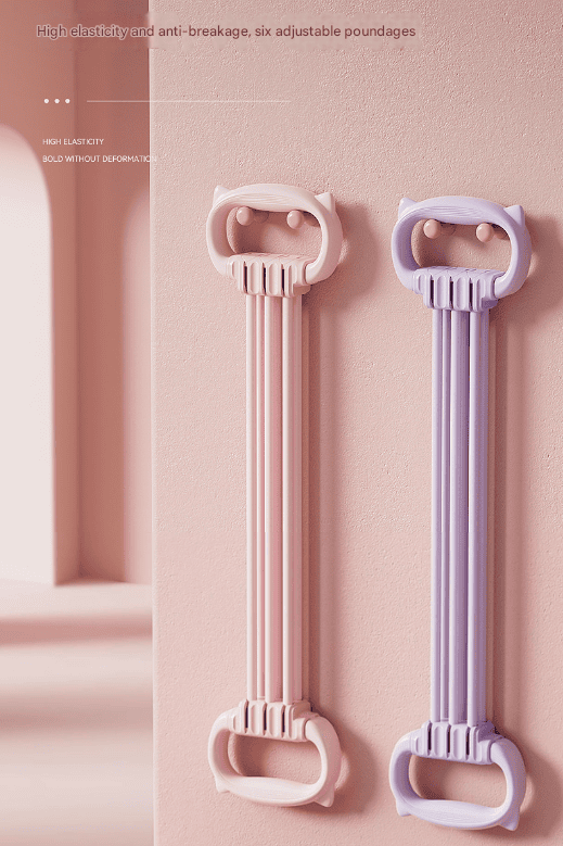 Green Adjustable Resistance Chest Expander with 6 Levels - Cute Cat Ear Puller for Full Body Workout 3 Green Adjustable Resistance Chest Expander with 6 Levels - Cute Cat Ear Puller for Full Body Workout - Image 3