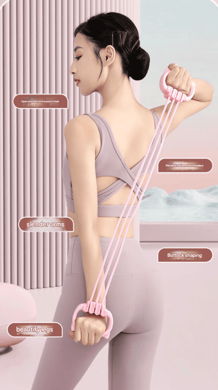 Green Adjustable Resistance Chest Expander with 6 Levels - Cute Cat Ear Puller for Full Body Workout 6 Green Adjustable Resistance Chest Expander with 6 Levels - Cute Cat Ear Puller for Full Body Workout - Image 6