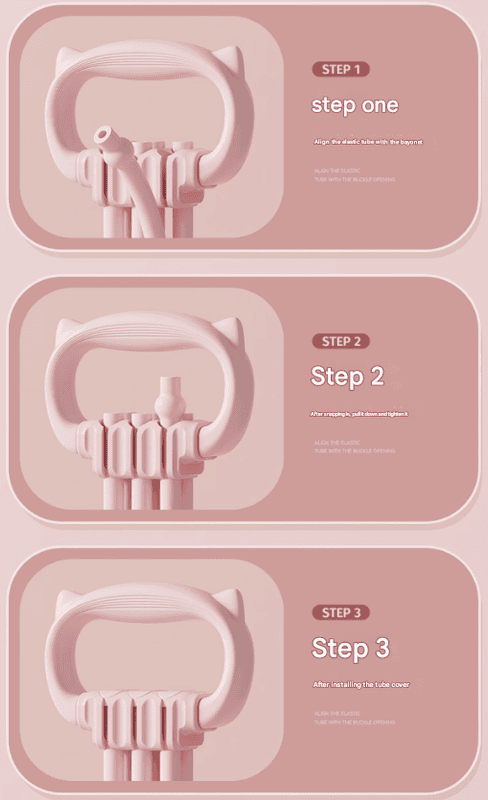 Green Adjustable Resistance Chest Expander with 6 Levels - Cute Cat Ear Puller for Full Body Workout 8 Green Adjustable Resistance Chest Expander with 6 Levels - Cute Cat Ear Puller for Full Body Workout - Image 8