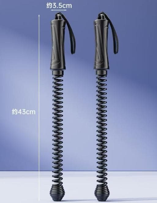 Black Cordless Battle Ropes - Heavy Duty Spring Steel Power Trainers for Full Body Strength & Cardio Workout 3 Black Cordless Battle Ropes - Heavy Duty Spring Steel Power Trainers for Full Body Strength & Cardio Workout - Image 3