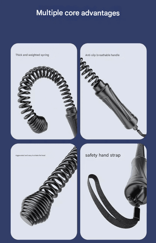 Black Cordless Battle Ropes - Heavy Duty Spring Steel Power Trainers for Full Body Strength & Cardio Workout 4 Black Cordless Battle Ropes - Heavy Duty Spring Steel Power Trainers for Full Body Strength & Cardio Workout - Image 4