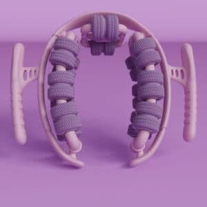 Purple 360¬∞ Wrap-Around Muscle Roller - 28-Wheel Massager for Legs, Arms & Calves