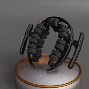 Black 360¬∞ Wrap-Around Muscle Roller - 28-Wheel Massager for Legs, Arms & Calves