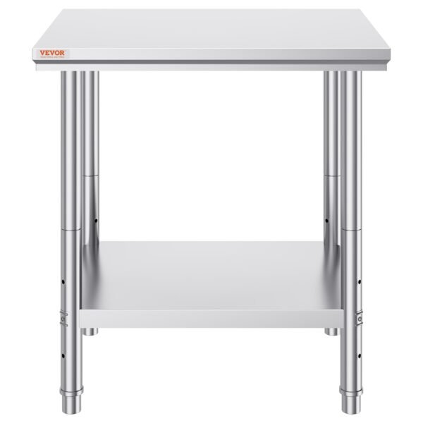 VEVOR Commercial Worktable & Workstation 24 x 30 x 32 Inch Stainless Steel Work Table Heavy Duty Commercial Food Prep Work Table for Home, Kitchen, Restaurant Metal Prep Table with Adjustable Feet | Fitness Equipment Store