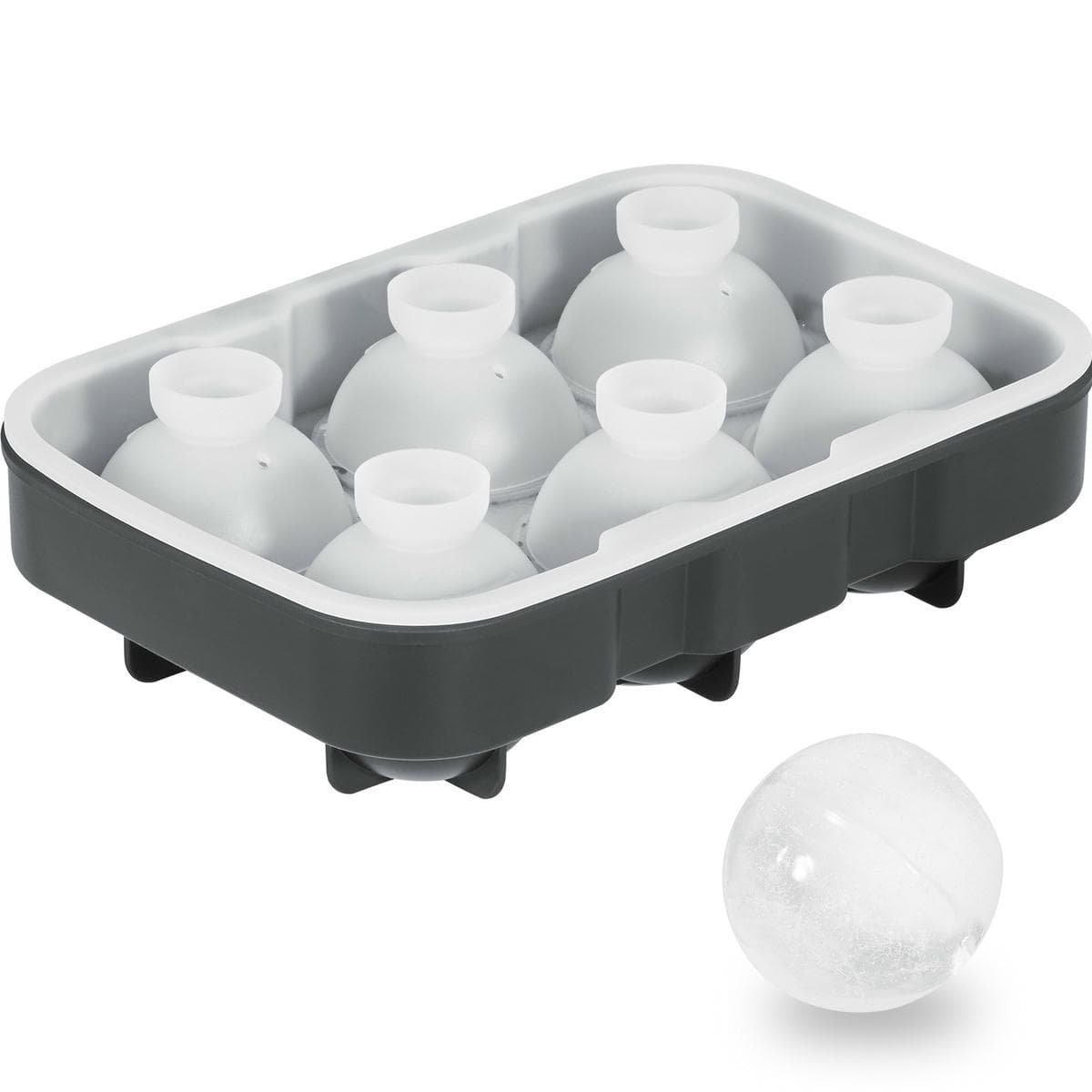 V952-BQZZJHSTMBQ66DWGVV0-202508020054-09.jpg VEVOR Ice Cube Trays (Set of 2), 2-in-1 Combo with Silicone Sphere Ice Ball Maker & Large Square Ice Cube Maker with Lid, Reusable Easy Release BPA Free Ice Tray Set for Whiskey Cocktails Bourbon | Fitness Equipment Store