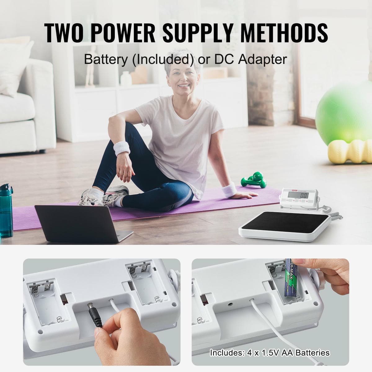 VEVOR Portable Medical Scale Digital Physician Weight Scale Anti-Slip Mat 550LBS 6 VEVOR Portable Medical Scale Digital Physician Weight Scale Anti-Slip Mat 550LBS - Image 6